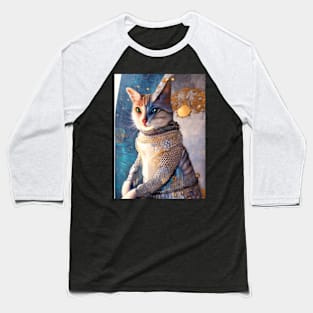 Silver armor knight cat: Milady Baseball T-Shirt